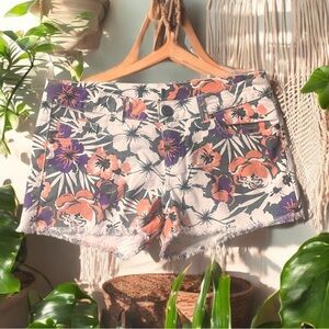 Boutique Denim CutOff Multicolour TropicalFloral 
Mid Short -LikeNew-Size30 🌞